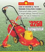 Wolf Garden 2200W Mower & 750W Trimmer Evolution Combo