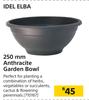 Idel Elba 250mm Anthracite Garden Bowl
