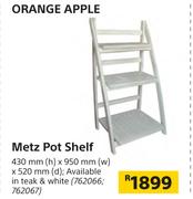 Orange Apple Metz Pot Shelf-430mm (h) x 950mm (w) x 520mm (d)