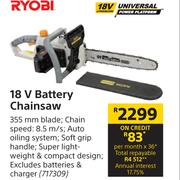 Ryobi 18V Battery Chainsaw