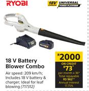 Ryobi 18V Battery Blower Combo