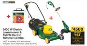 Trimtech 2400W Electric Lawnmower & 650W Electric Trimmer Combo