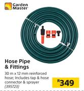 Garden Master Hose Pipe & Fittings 30m x 12mm