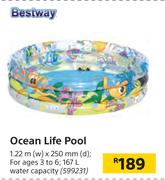 Bestway Ocean Life Pool-1.22m (w) x 250mm (d)
