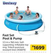 Bestway Fast Set Pool & Pump-3.5m x 760mm