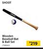 Shoot Wooden Baseball Bat & Ball Set