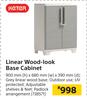 Keter Linear Wood Look Base Cabinet-900m (h) x 680mm (w) x 390mm (d)