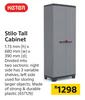 Keter Stilo Tall Cabinet-1.73mm (h) x 680mm (w) x 390mm (d)