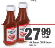 Ok Sweet Chilli Sauce-500ml Each