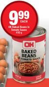 Ok Baked Beans In Tomato Sauce-410g Each