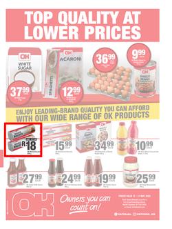 OK Foods Gauteng, Mpumalanga, Limpopo : Top Quality At Lower Prices (17 May - 21 May 2023), page 1