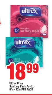 Special Ultrex Ultra Sanitary Pads Assorted-8's-12's Per Pack —  m.