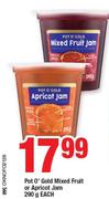 Pot O Gold Mixed Fruit Or Apricot Jam-290g Each