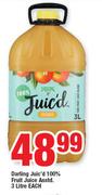 Darling Juicd 100% Fruit Juice Assorted-3L Each