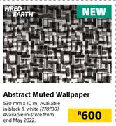 Fired Earth Abstract Muted Wallpaper-530mm x 10m