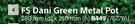 FS Dani Green Metal Pot-280mm (d) x 250mm (h)