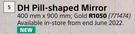 DH Pill Shaped Mirror (Gold)-400mm x 900mm