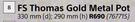 FS Thomas Gold Metal Pot-330mm (d) x 290mm (h)