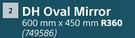 DH Oval Mirror-600mm x 450mm