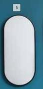 Black Pill Shaped Mirror-400mm x 900mm