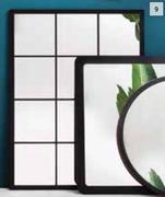 12 Panel Window Frame Mirror (Black)-900mm x 16mm x 1.2m
