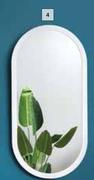 Alhambra Pill Shaped Mirror (White)-600mm x 12mm x 1.2m