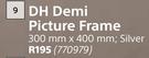 DH Demi Picture Frame Silver-300mm x 400mm