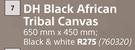 DH Black African Tribal Canvas-650mm x 450mm
