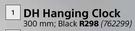 DH Hanging Clock Black 300mm