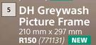 DH Greywash Picture Frame-210mm x 297mm