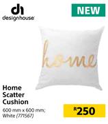 Design House Home Scatter Cushion White-600mm x 600mm