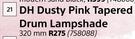 DH Dusty Pink Tapered Drum Lampshade 320mm