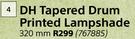DH Tapered Drum Printed Lampshade 320mm
