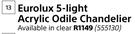 Eurolux 5 Light Acrylic Odile Chandelier