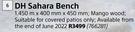 DH Sahara Bench-1.450m x 400mm x 450mm