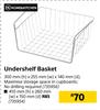Home & Kitchen Undershelf Basket-300mm (h) x 255mm (w) x 140mm (d)