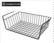 Home & Kitchen Large Undershelf Basket Black