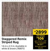 Staggered Remix Striped Rug-1.6m x 2.3m