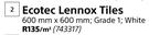 Ecotec Lennox Tiles 600mm x 600mm-Per Sqm