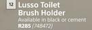 Lusso Toilet Brush Holder
