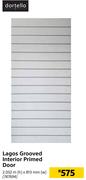 Dortello Lagos Grooved Interior Primed Door