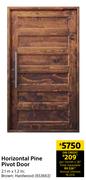 Horizontal Pine Pivot Door
