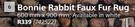 Bonnie Rabbit Faux Fur Rug 600mm x 900mm