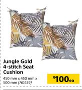 Jungle Gold 4 Stitch Seat Cushion 450mm x 450mm x 500mm-Each