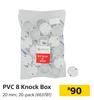 PVC 8 Knock Box 20mm-20 Per Pack