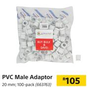 PVC Male Adaptor 20mm-100 Per Pack