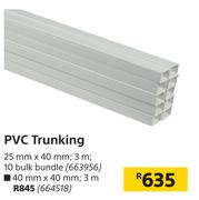PVC Trunking 25mm x 40mm x 3m