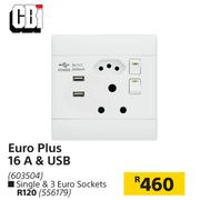 CBi Euro Plus 16A & USB