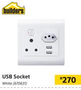 Builders USB White Sockets
