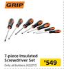 Grip 7 Piece Insulated Screwdriver Set